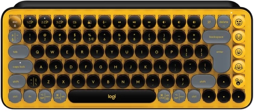 Logitech POP Keys with Emoji US sárga vezeték nélküli billentyűzet