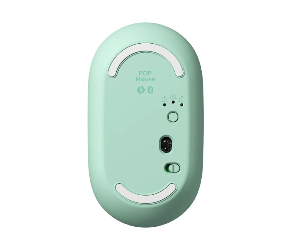 Logitech POP with emoji vezeték nélküli mentazöld egér