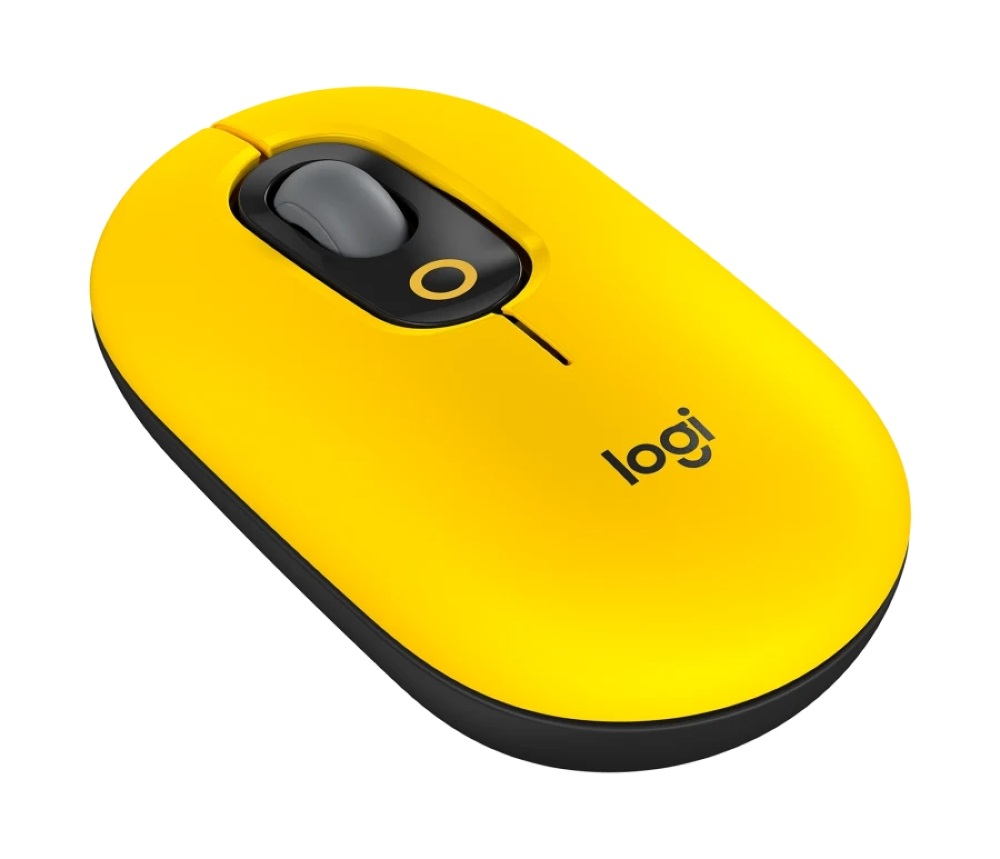 Logitech POP with emoji vezeték nélküli sárga egér