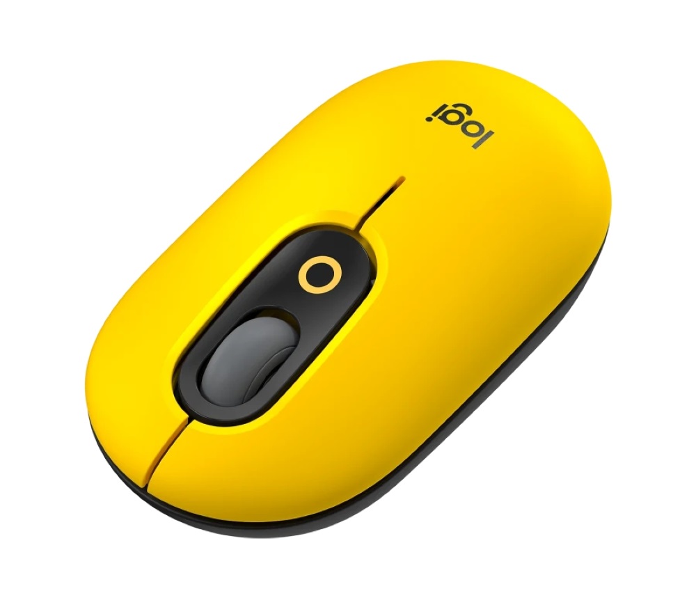 Logitech POP with emoji vezeték nélküli sárga egér