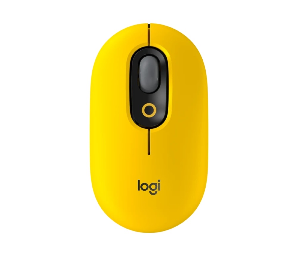 Logitech POP with emoji vezeték nélküli sárga egér