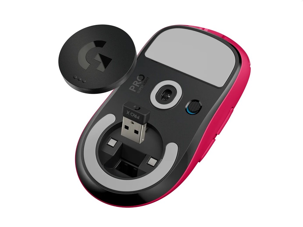 Logitech PRO X SUPERLIGHT vezeték nélklüli magenta gamer egér