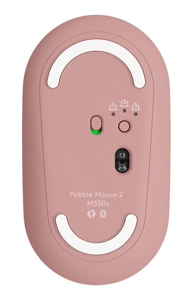 Logitech M350S Pebble Mouse 2 vezeték nélküli rózsaszín egér