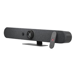 Logitech Rally Bar Mini (3840x2160 képpont, 90°-os látótér, mikrofon, Ultra HD) grafitszürke webkamera