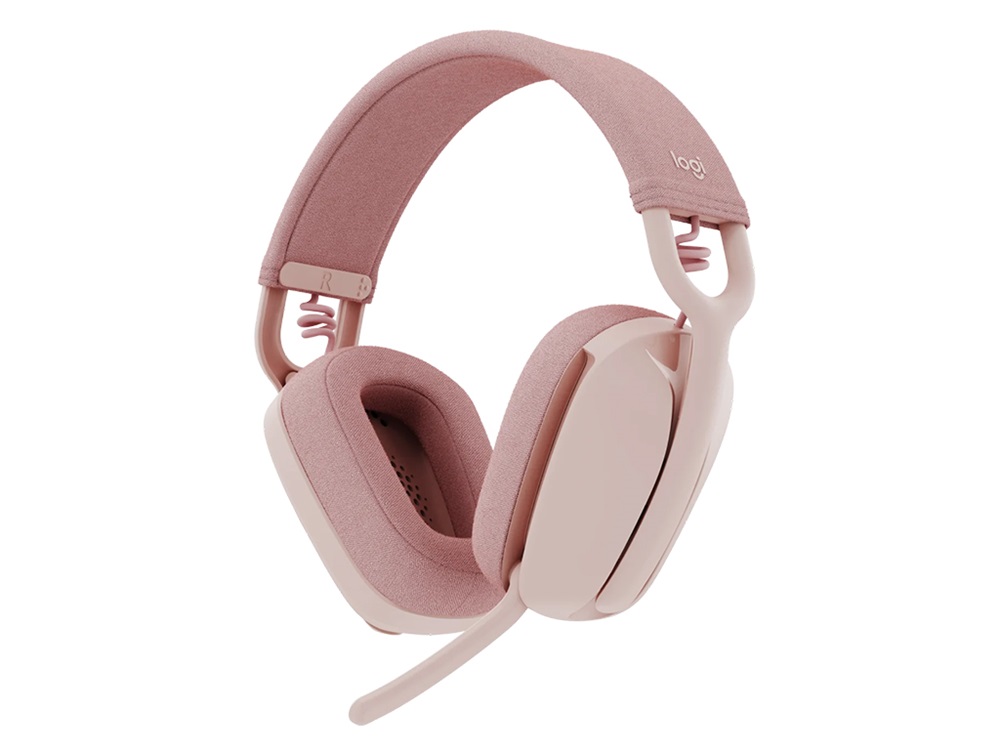 Logitech Zone Vibe 100 Bluetooth mikrofonos rózsaszín fejhallgató