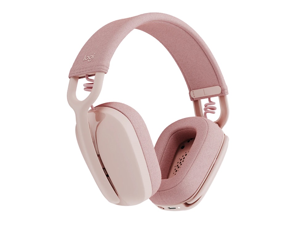 Logitech Zone Vibe 100 Bluetooth mikrofonos rózsaszín fejhallgató
