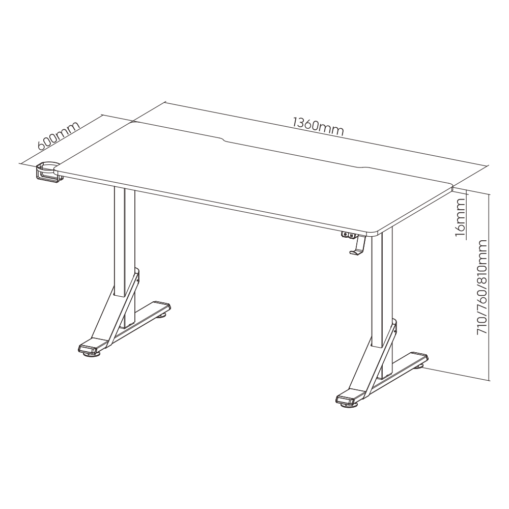 Lumi Legend GMD11-3 RGB LED gamer asztal