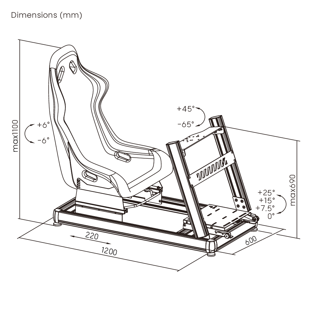 Lumi Legend LRS08-BS01 versenyszimulátor játékülés