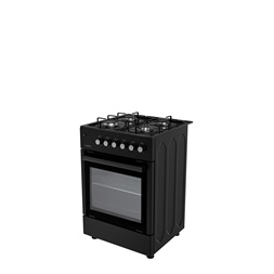 Luxell 663S-40FB fekete kombinált tűzhely