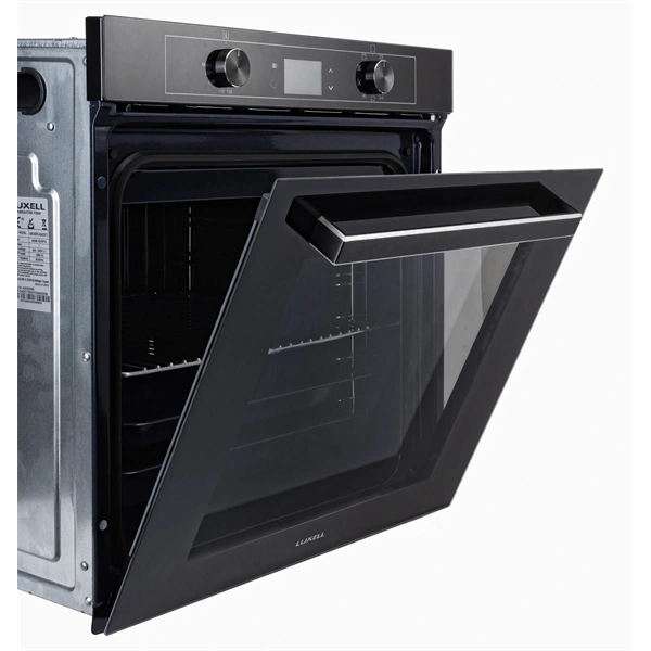 Luxell A68-SGF3 DDT fekete, beépíthető, sütőtér: 77L, légkeverés, pirolitikus, sütő