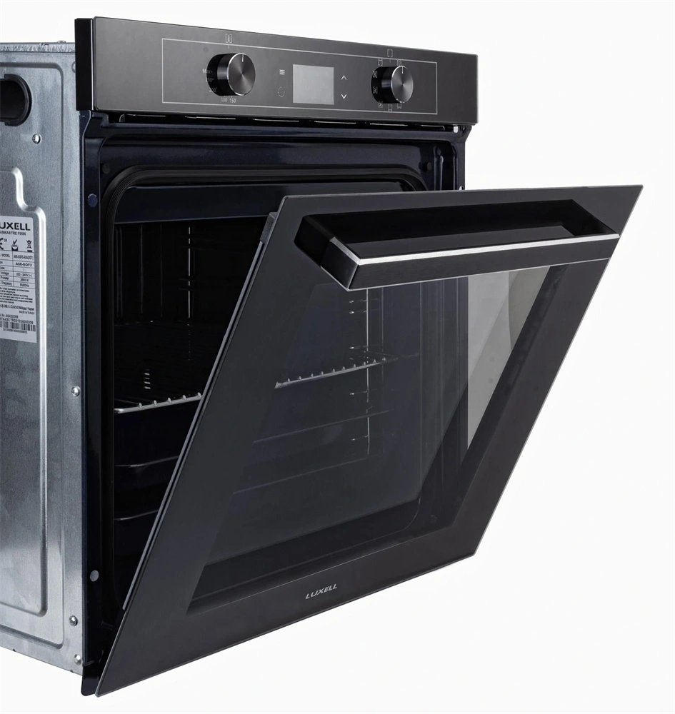 Luxell A68-SGF3 DDT fekete, beépíthető, sütőtér: 77L, légkeverés, pirolitikus, sütő