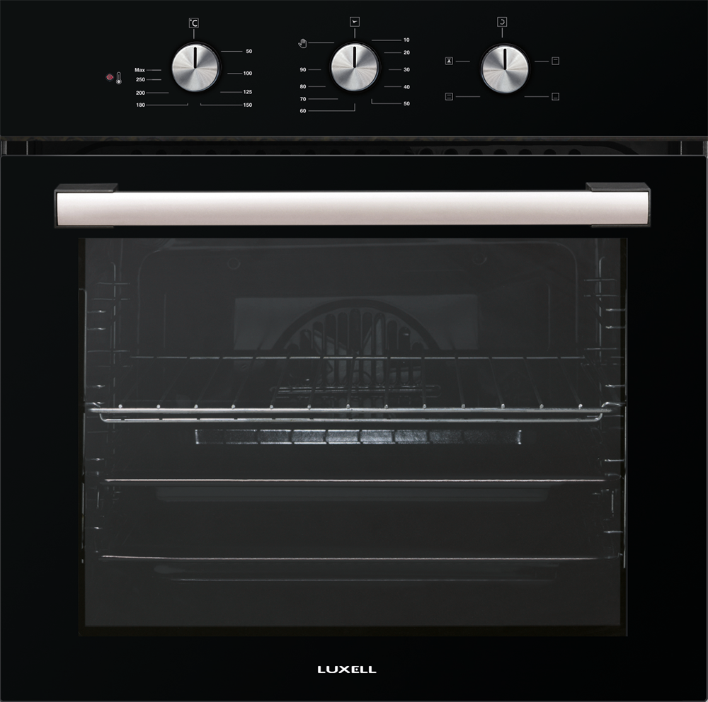 Luxell B66-SF2 MT fekete, beépíthető, sütőtér: 52L, légkeverés, sütő