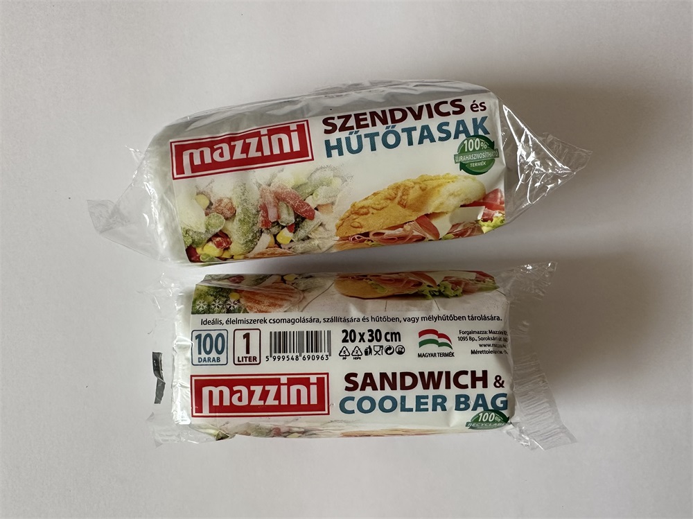 MAZZINI 105030 20x30cm 1L 100db/cs szendvics és hűtőtasak