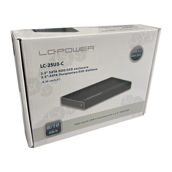 MBR LC Power Külső Ház 2,5" LC-25U3-C