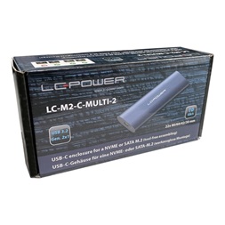 MBR LC Power Külső ház - USB 3.2 Type-C - NVMe vagy SATA M.2 - LC-M2-C-MULTI-2