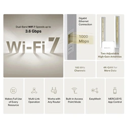 MERCUSYS ME25BE BE3600 Wi-Fi 7 hatótávnövelő