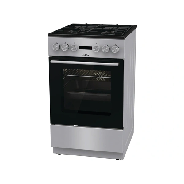 MORA K4255C1S szürke, szabadonálló, gáz, kombinált, főzőzóna: 4, sütő:70L, grill, tűzhely (Újszerű)