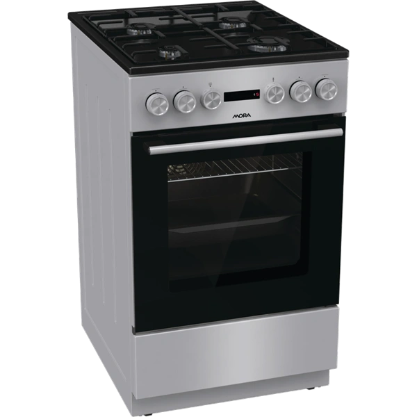 MORA K4255C1S szürke, szabadonálló, gáz, kombinált, főzőzóna: 4, sütő:70L, grill, tűzhely (Újszerű)