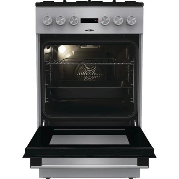 MORA K4255C1S szürke, szabadonálló, gáz, kombinált, főzőzóna: 4, sütő:70L, grill, tűzhely (Újszerű)
