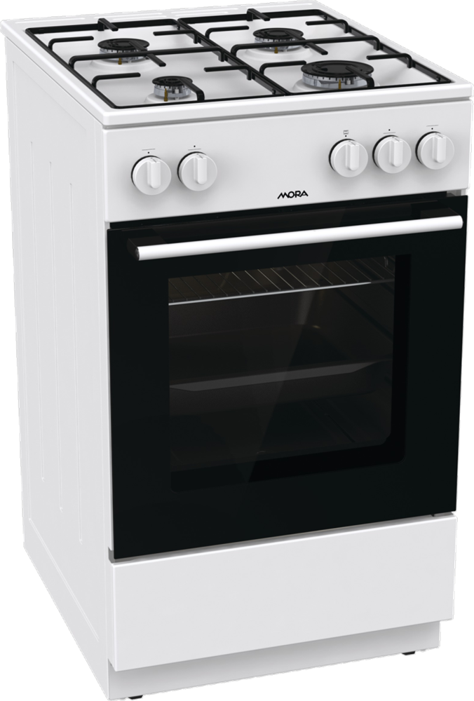 MORA P2241A1W fehér, szabadonálló, gáz, főzőzóna: 4, sütő:70L, tűzhely (Újszerű)