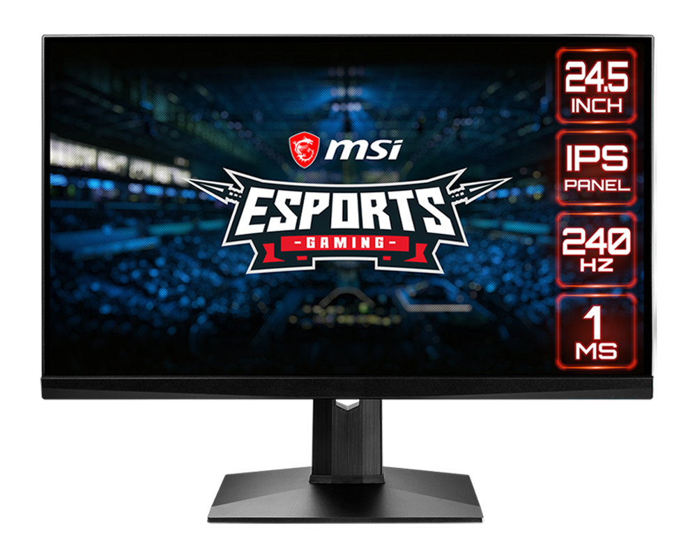 MSI 24,5" Optix MAG251RX FHD IPS 240Hz DP/HDMI/USB Esport gamer monitor