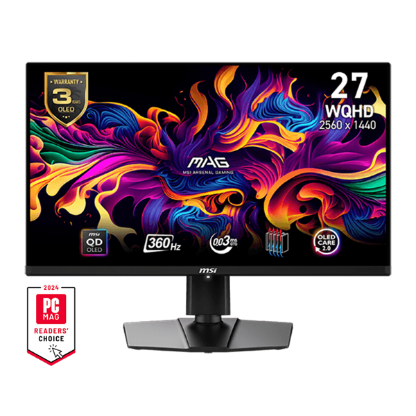 MSI 26,5" Gaming 271QPX QD-OLED WQHD 240Hz HDMI/DP/USB-C gamer monitor