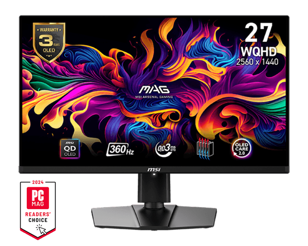 MSI 26,5" Gaming 271QPX QD-OLED WQHD 240Hz HDMI/DP/USB-C gamer monitor