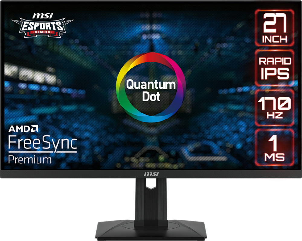 MSI 27" G274QPF-QD WQHD Rapid IPS 170Hz DP/HDMI/USB-C Esport gamer monitor