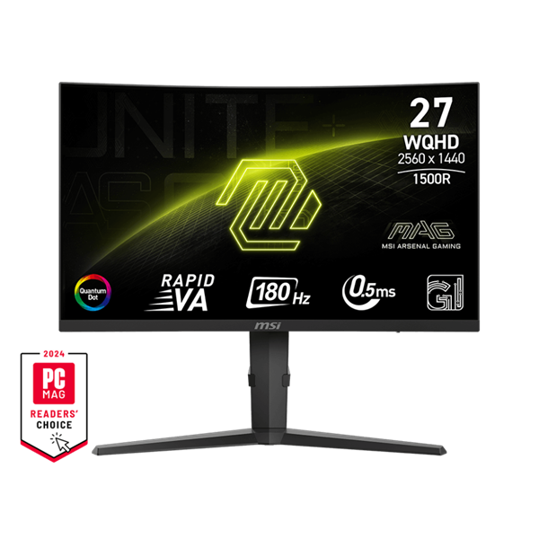 MSI 27" MAG 275CQRF QD E2 QHD 180Hz Rapid VA HDMI/DP/USB-C ívelt gamer monitor