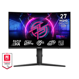 MSI 27" MPG 275CQRXF QHD Rapid VA 240Hz HDMI/DP/USB-C ívelt gamer monitor
