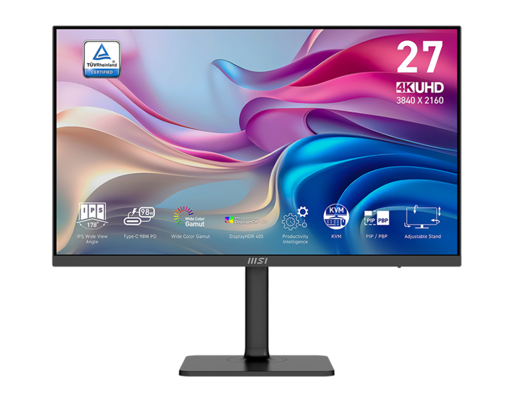 MSI 27" Modern MD272UPHG UHD IPS HDMI/DP/USB-C monitor