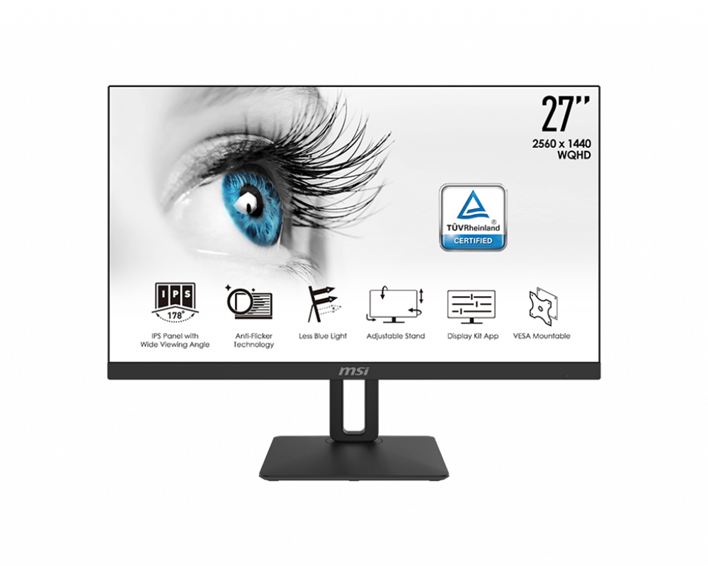 MSI 27" PRO MP271QP WQHD IPS DP/HDMI monitor