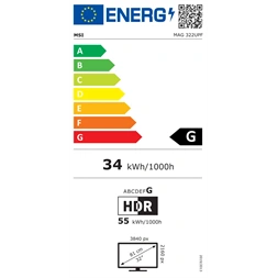 MSI 32" Gaming MAG 322UPF 4K UHD IPS 160Hz DP/HDMI/USB-C fekete gamer monitor (Újszerű)