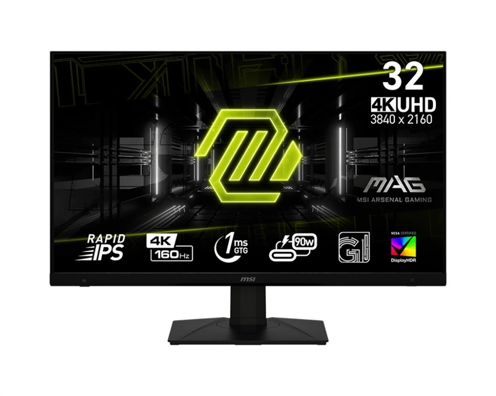 MSI 32" Gaming MAG 322UPF 4K UHD IPS 160Hz DP/HDMI/USB-C fekete gamer monitor (Újszerű)