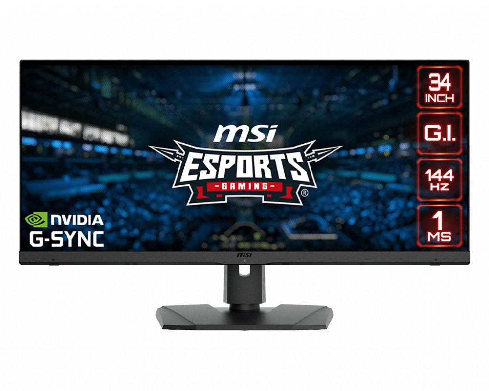 MSI 34" Optix MPG341QR UWQHD IPS 144Hz DP/HDMI/USB Esport gamer monitor