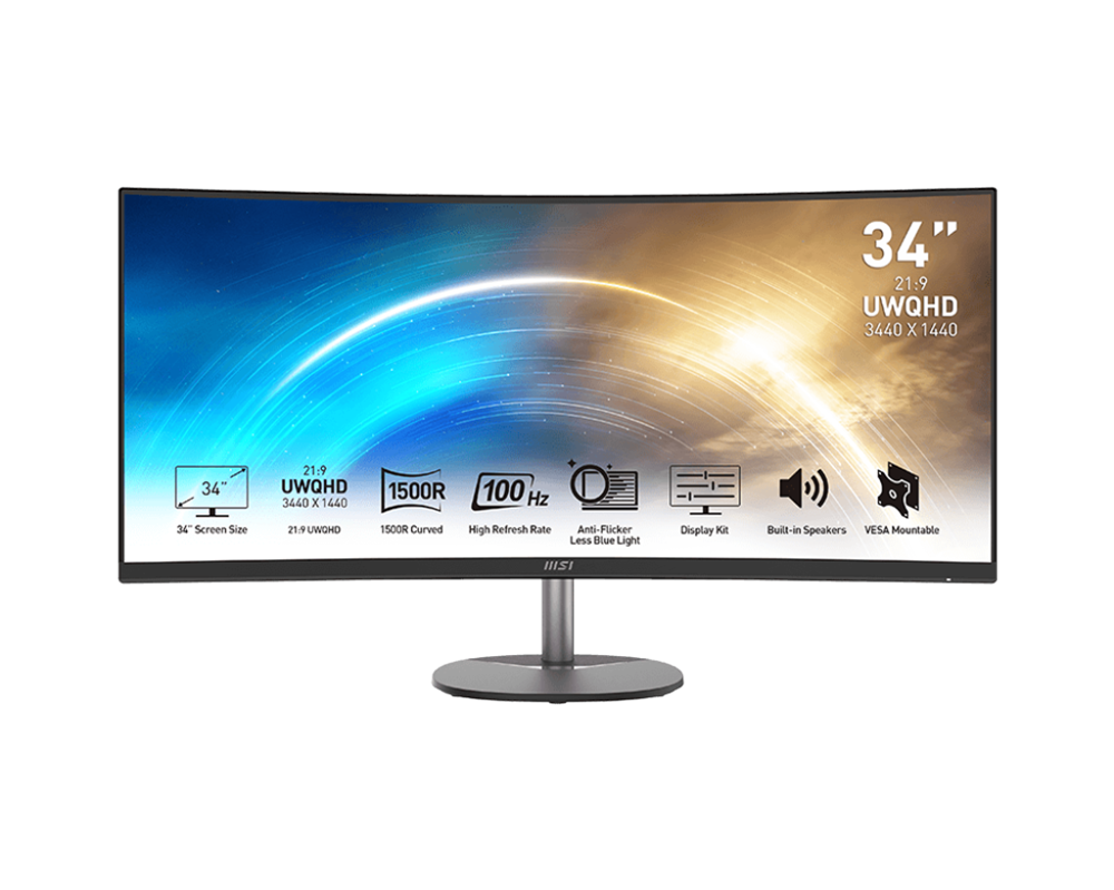 MSI 34" PRO MP341CQ UWQHD VA 100Hz HDMI/DP ívelt monitor