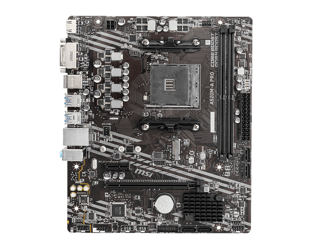 MSI A520M-A PRO AMD A520 AM4 mATX alaplap