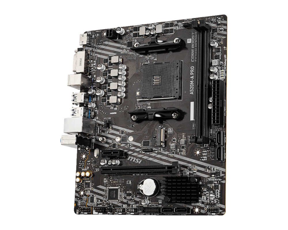 MSI A520M-A PRO AMD A520 AM4 mATX alaplap
