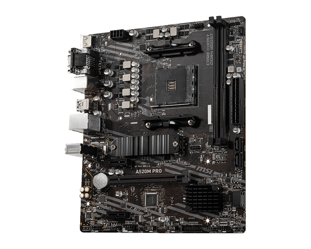 MSI A520M PRO AMD A520 AM4 mATX alaplap