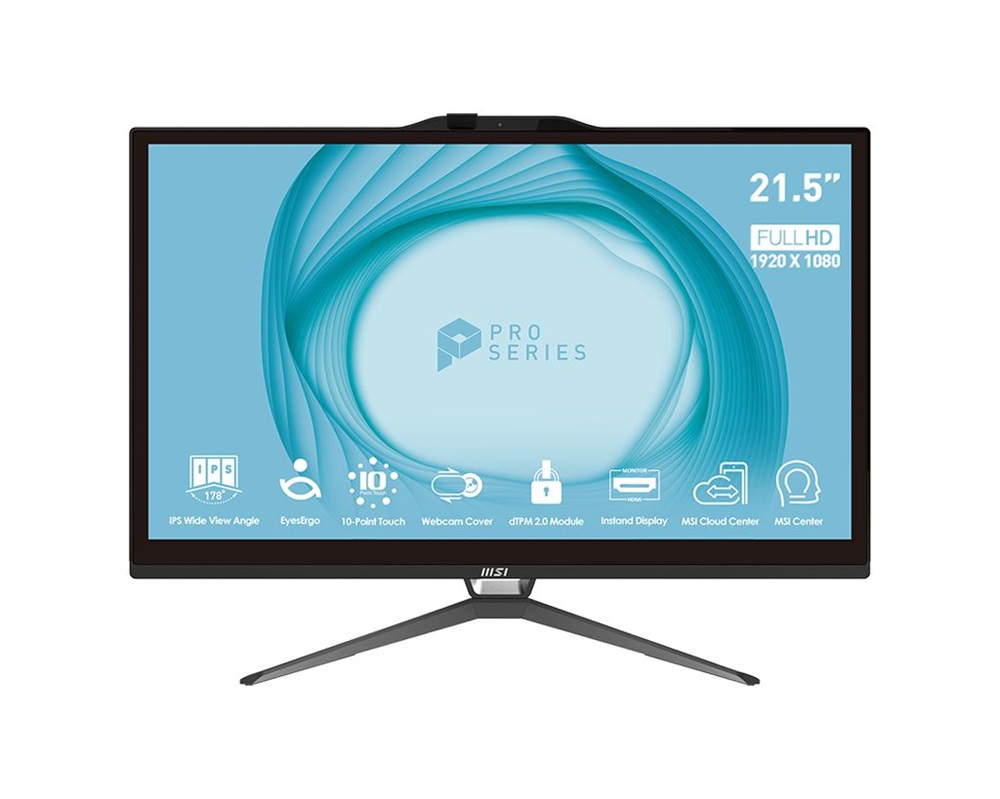MSI Business PRO AP222T 13M-229 21,5"FHD Touch/Core i5-13400/8GB/512GB/fekete All-in-One asztali számítógép