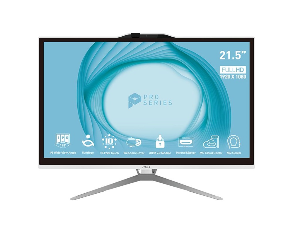 MSI Business PRO AP222T 13M-230 21,5"FHD Touch/Core i5-13400/8GB/512GB/fehér All-in-One asztali számítógép
