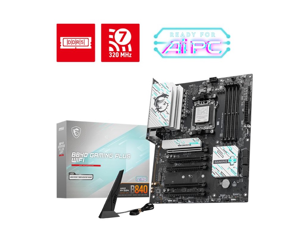 MSI Gaming Plus Wi-Fi AMD B840 AM5 ATX alaplap