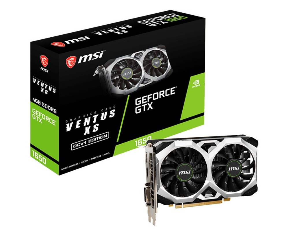 MSI GeForce GTX 1650 D6 VENTUS XS OCV1 nVidia 4GB GDDR6 128bit PCIe videókártya