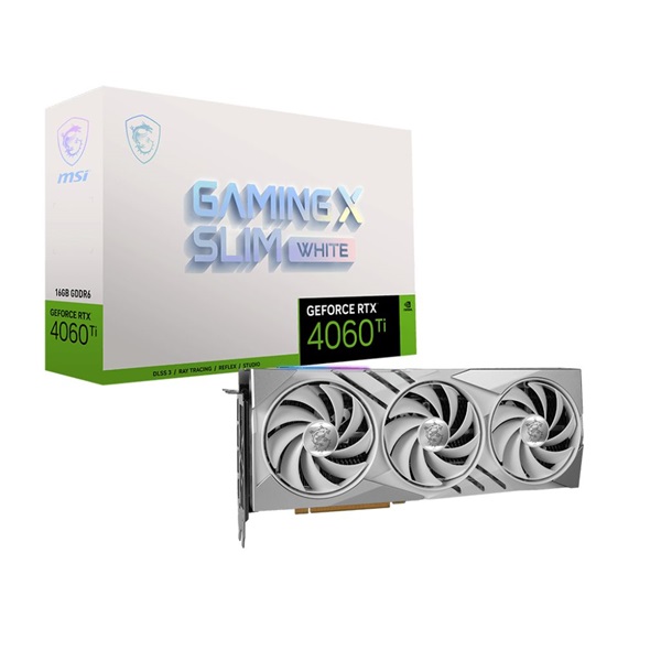 MSI GeForce RTX 4060 Ti GAMING X SLIM WHITE 16G nVidia 16GB GDDR6 128bit PCIe videókártya
