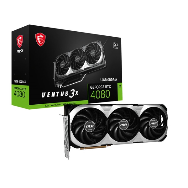 MSI GeForce RTX 4080 16GB VENTUS 3X E OC nVidia 16GB GDDR6X 256bit PCIe videókártya