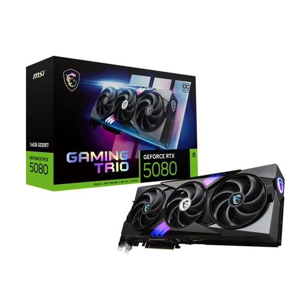 MSI GeForce RTX 5080 GAMING TRIO nVidia 16GB GDDR7 256bit PCIe videókártya