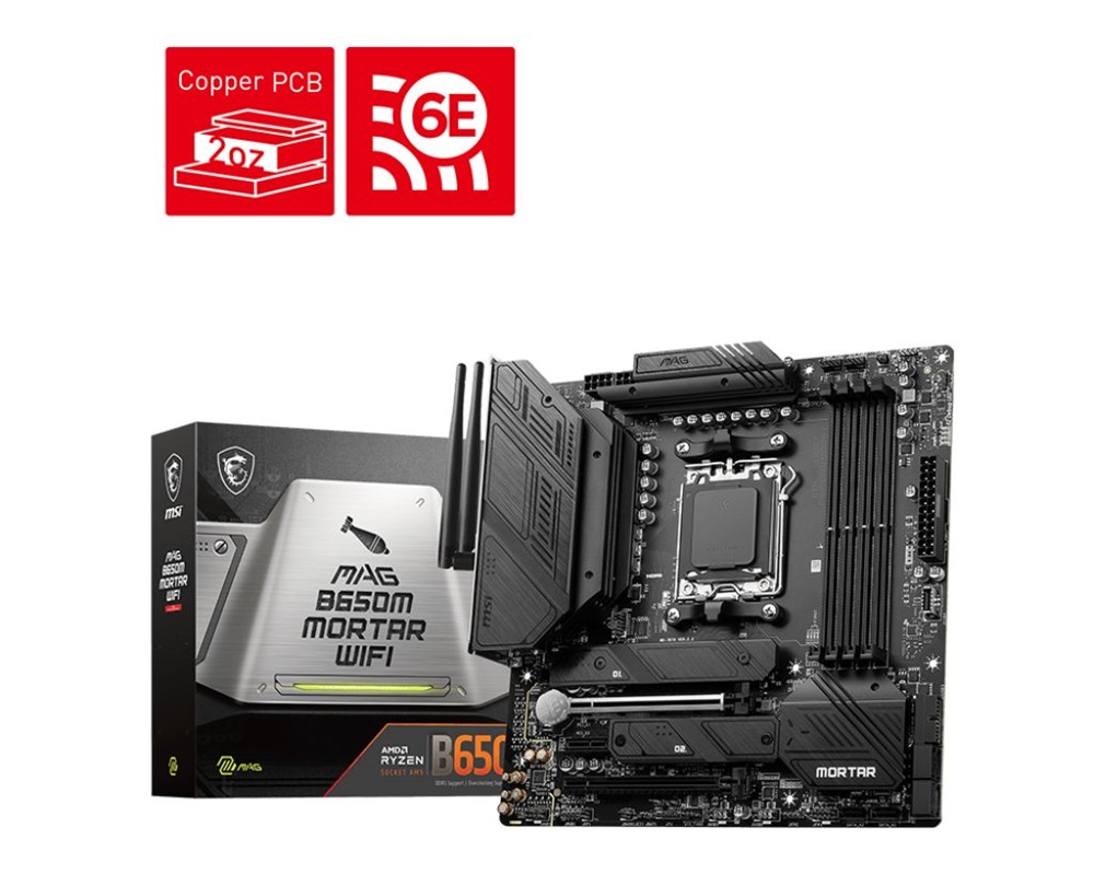 MSI MAG B650M MORTAR WIFI AMD B650 AM5 mATX alaplap
