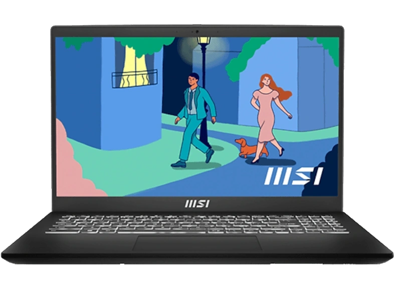 MSI Modern 15 15 B11M-065X 15,6"FHD/Intel Core i5-1155G7/8GB/512GB/Int.VGA/FreeDOS/fekete laptop (Újszerű)