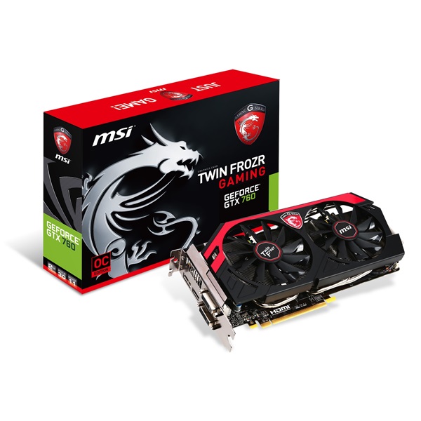 MSI N760 TF 2GD5/OC nVidia 2GB GDDR5 256bit PCIe videokártya