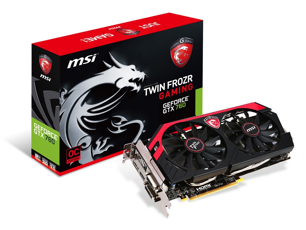 MSI N760 TF 2GD5/OC nVidia 2GB GDDR5 256bit PCIe videokártya